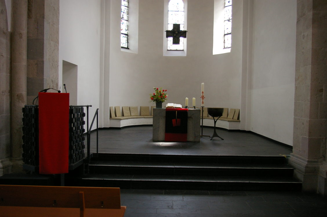 Reformationskirche von innen mit den alten Prinzipalstücken 2017