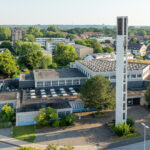 Luftbild der Friedenskirche