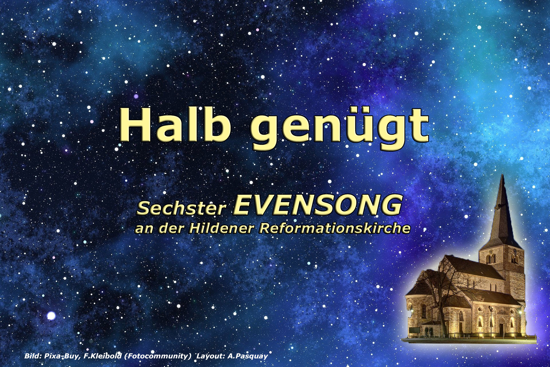 Mehr über den Artikel erfahren Sechster Evensong: am 19.9.25 um 19 Uhr in der Reformationskirche