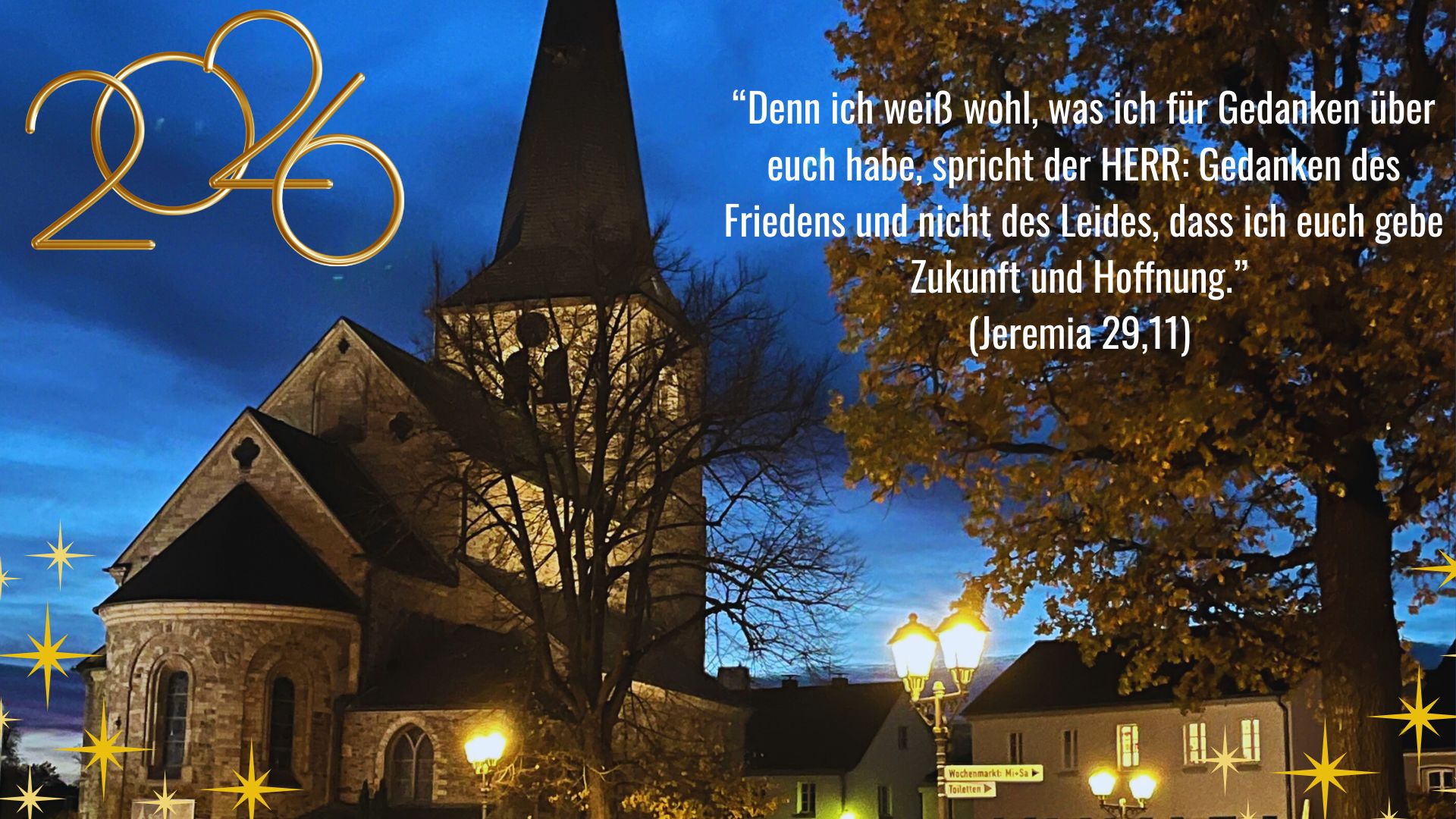 Mehr über den Artikel erfahren Die Evangelische Kirchengemeinde Hilden wünscht allen ein gesegnetes Jahr 2026!