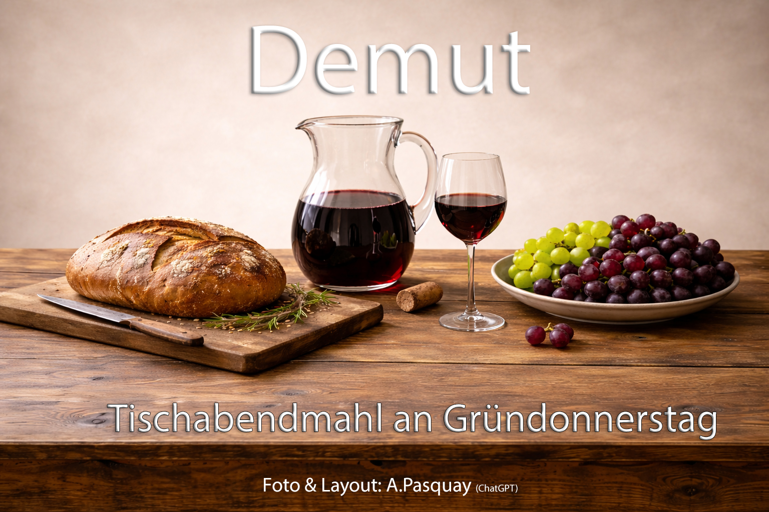 Du betrachtest gerade Gottesdienst am Gründonnerstag den 2.4.26 um 15.00 Uhr in der Friedenskirche mit Tischabendmahl