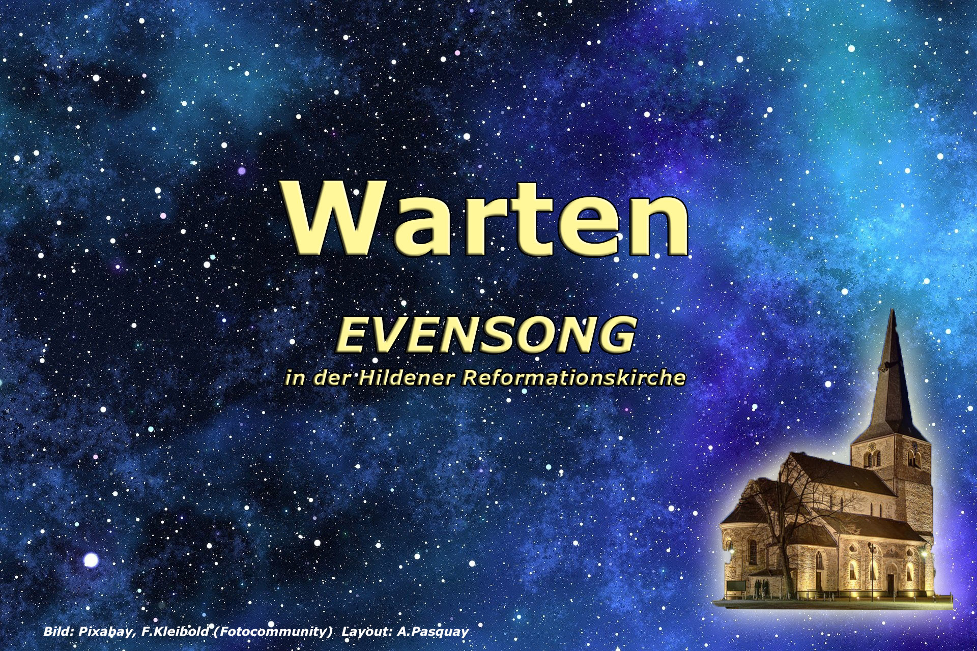 Du betrachtest gerade Evensong Gottesdienst am 17.4.26 um 19 Uhr in der Reformationskirche